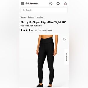 Lululemon Flurry up Super high rise